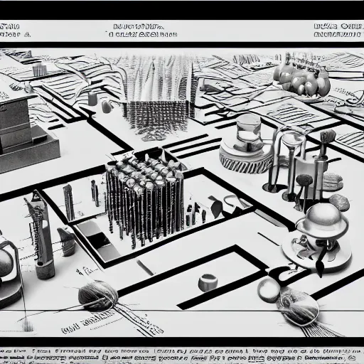 Prompt: science and economy, 1936 by isotype-1 3d render, ray tracing, high detail, ethereal lighting, unreal engine