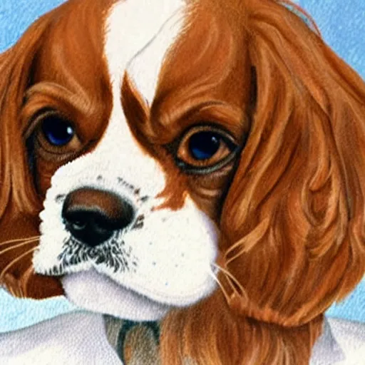 Prompt: cavalier king charles spaniel, realistic