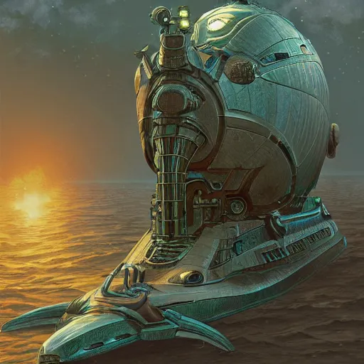 Image similar to trilobite submarine concept render, maximalist art nouveau, cgsociety, artstation by gustave dore and tyler edlin