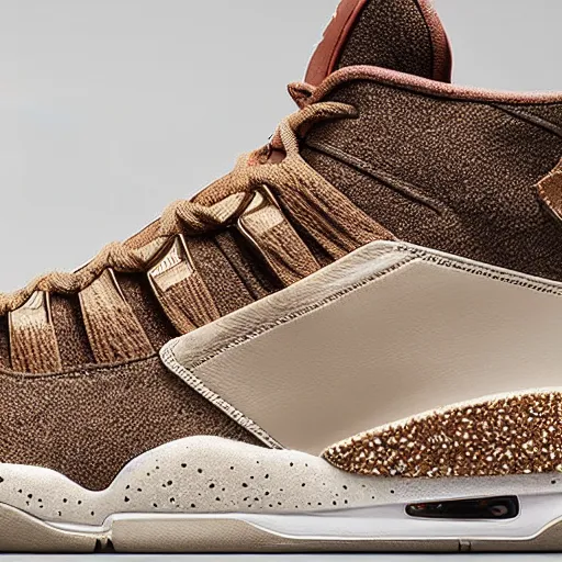 Prompt: jordan sneakers based off sand