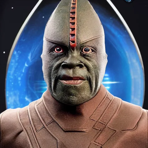 Image similar to bortus of the orville realistic