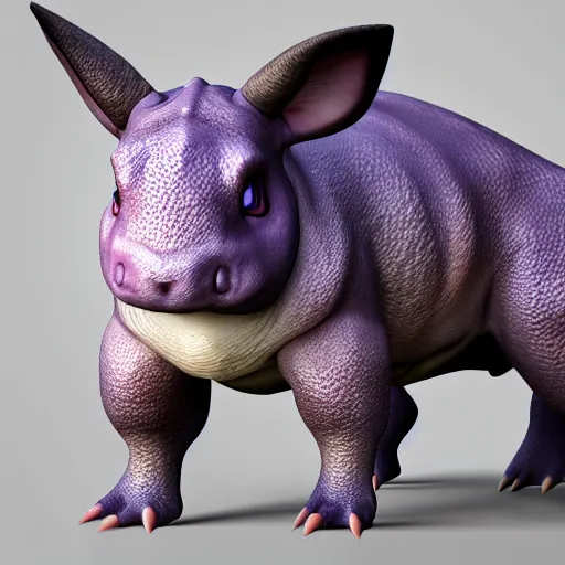 Image similar to photography of a realistic nidoqueen animal, ultra detailed, 8 k, cinematic lighting, natural background, trending on artstation, pokemon