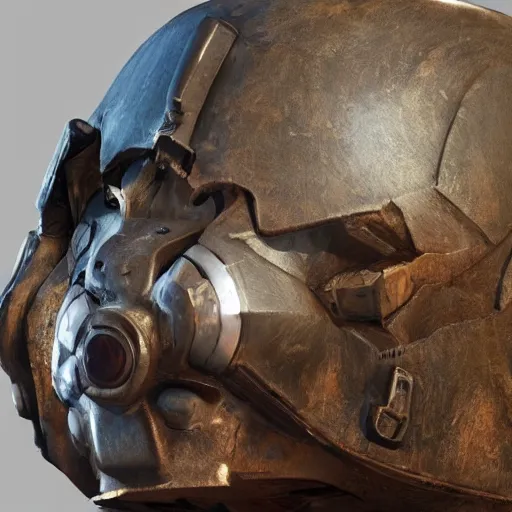 Prompt: a portrait of a face emerges from a broken brotherhood of steel helmet from the videogame fallout 2, wearing susvara headphones, shattered glass and water droplets fly everywhere refracting light, unreal engine 5, contrast side light, very detailed