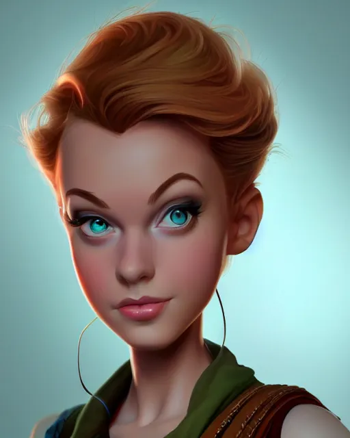 Image similar to charming young woman character portrait, by don bluth, sci - fi environment, highly detailed, dynamic shadows, 4 k, wallpaper - 1 0 2 4