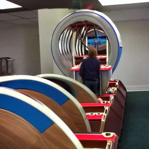 Image similar to “cyclops trying to play skeeball”