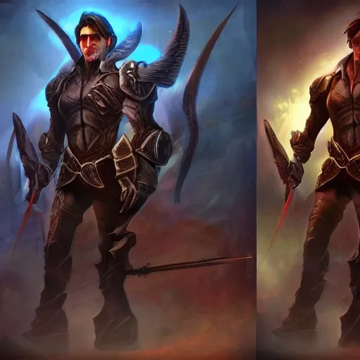 Image similar to Tom Cruise in the style of the game World of Warcraft, with a background based on the game World of Warcraft