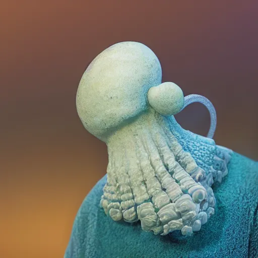 Prompt: squidward in real life, photography, 8k, realistic