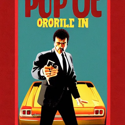 Image similar to pulp fiction in style by mark shagal