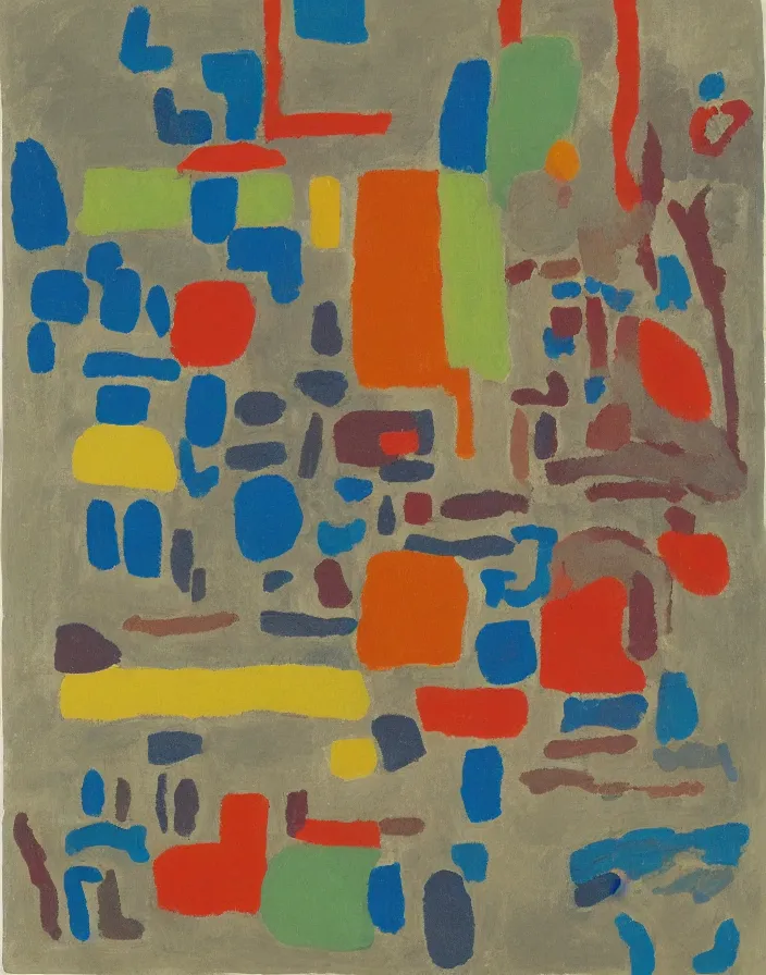 Prompt: a portrait of a character in a scenic environment by Etel Adnan