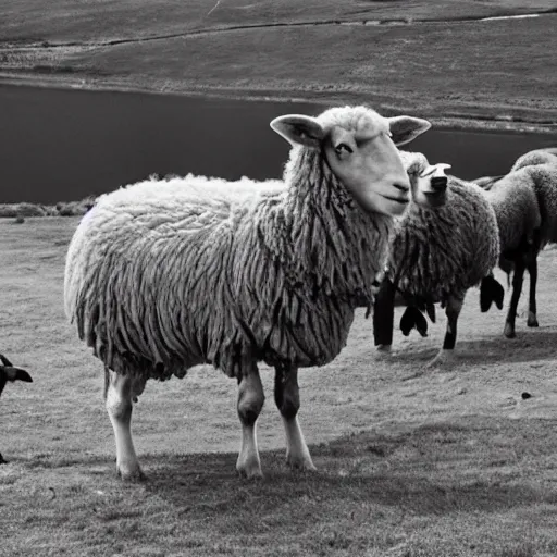 Prompt: film still of 2012 'King David', sheep tending scene