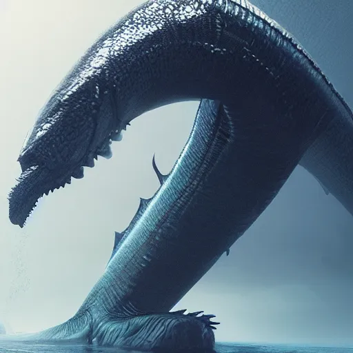 Image similar to dynamic portrait of a leviathan from supernatural, dramatic lighting, cinematic, octane render, cgsociety, artstation, 4k