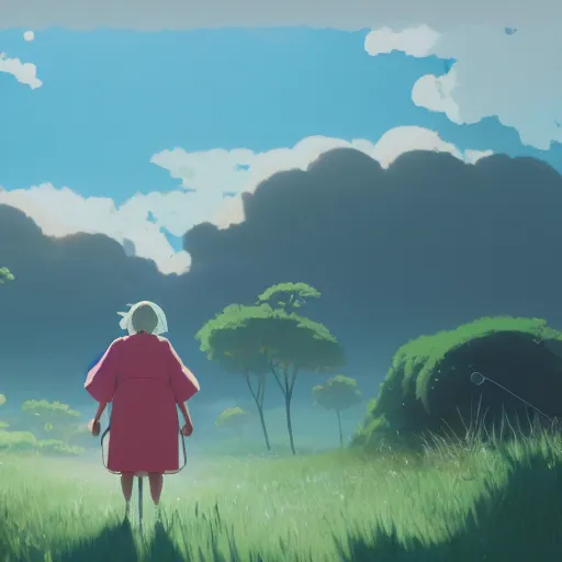 Image similar to i wandered lonely as a cloud, detailed, cory loftis, james gilleard, atey ghailan, makoto shinkai, goro fujita, studio ghibli, rim light, exquisite lighting, clear focus, very coherent, plain background