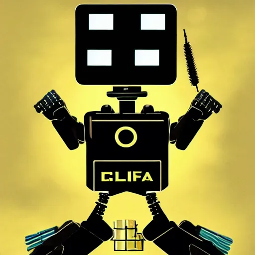 Prompt: gangster robot riot in cali protest robot live mattter, 8 k, very clear, lightning, smooth, hdd, frank miller style