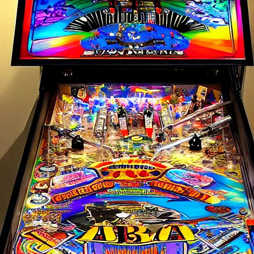 Image similar to photograph of a dmb themed pinball machine