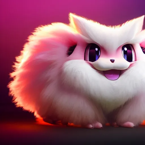 Image similar to photography of a realistic wigglypuff animal, ultra detailed, 8 k, cinematic lighting, natural background, trending on artstation, pokemon