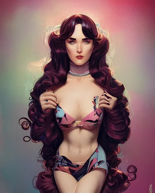 Image similar to a pin up and beautiful fashion charming dreamlke jennifer connelly, symmetrical face symmetrical eyes, character art, art by artgerm lau and wlop and and ilya kuvshinov and john singer sargent, joshua middleton comic art, frostbite 3 engine