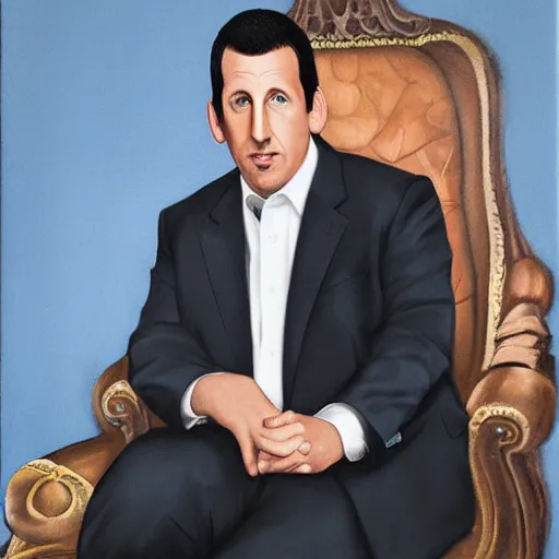 Image similar to president adam sandler, official portrait