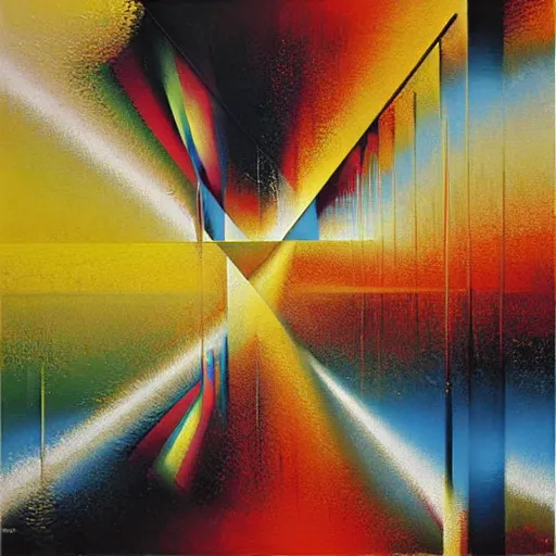 Image similar to abstract art representing momentum, oil painting by john berkey and gabriel dawe, masterwork