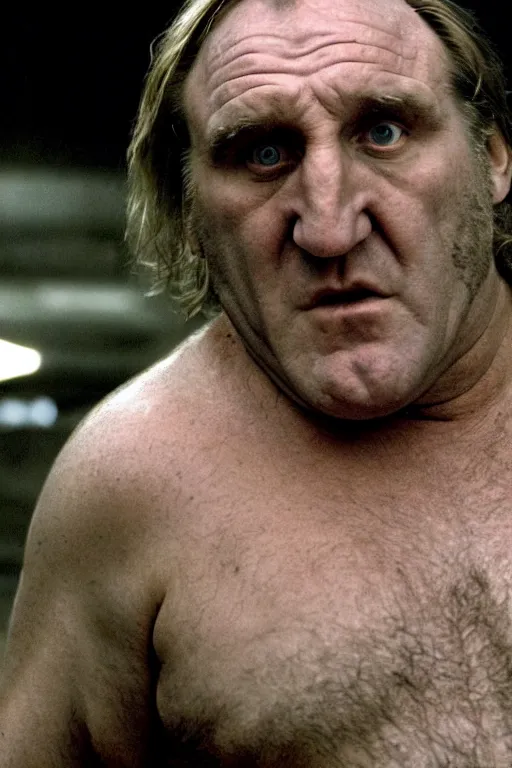 Prompt: [a still of Gerard Depardieu in the movie Stalker, Nostromo, 4k, HD, high quality]