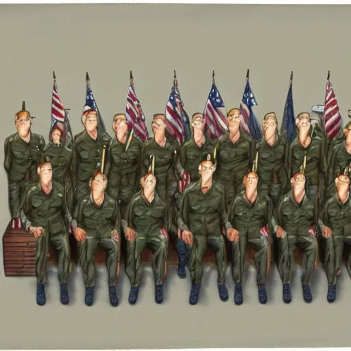 Image similar to united states military drawn by kousaki