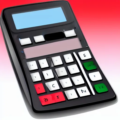 Prompt: futuristic calculator, sleek design