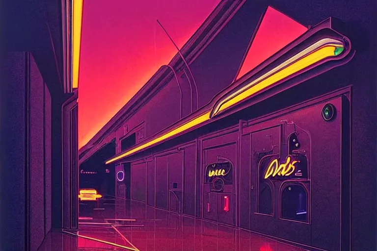 Image similar to dark wonders of the world, 8 0 s neon art deco, moebius, cinematic lighting, beautiful, elegant, oil painting, hyper realism,