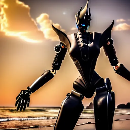Prompt: looking up at a highly detailed 300 foot tall giant exquisite beautiful female warframe, as an anthropomorphic robot dragon, posing elegantly over your tiny form, camera on the ground, at the beach on a sunset, sleek streamlined design, streamlined matte black armor, sharp detailed claws, detailed sharp robot dragon feet, giantess shot, upward shot, ground view shot, leg shot, front shot, cinematic shot, high quality warframe fanart, captura, realistic, professional digital art, high end digital art, furry art, giantess art, anthro art, DeviantArt, artstation, Furaffinity, 8k HD render, epic lighting