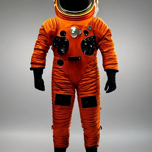 Prompt: A spacesuit made of carbon fiber