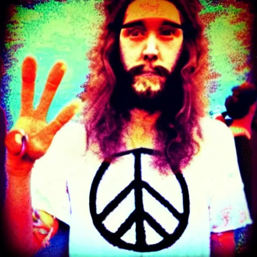 Image similar to peace sign hippie style