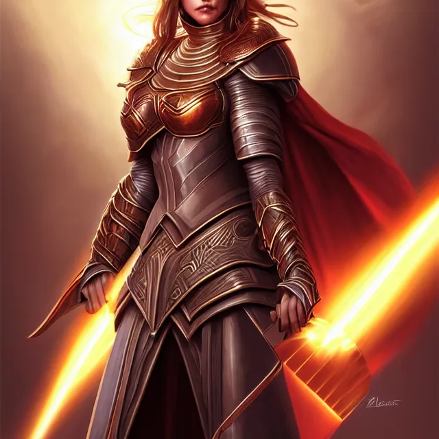 Image similar to elon musk cleric warrior with light powers, highly detailed, 4 k, hdr, smooth, sharp focus, high resolution, award - winning photo, artgerm, photorealistic