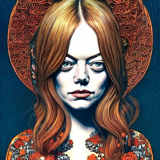 Prompt: portrait of emma stone painted in jacek yerka style drawn by vania zouravliov and takato yamamoto, inspired by fantasy stories, intricate acrylic gouache painting, high detail, sharp high detail, artstation