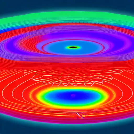 Image similar to a Fluid Simulation of a space shuttle, large eddies, Colourful, CFD , Multiphase flow, hexagonal mesh