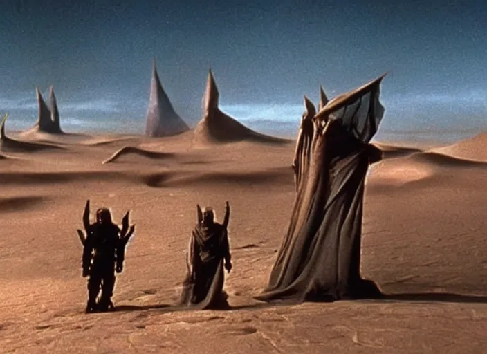 Prompt: scene from the 2 0 1 4 science fiction film dune