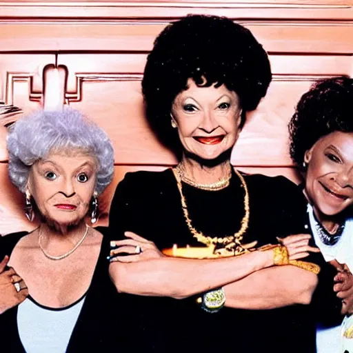 Prompt: golden girls worldstar Hiphop reality TV weed dispensary reboot television SD directed by Wes Anderson