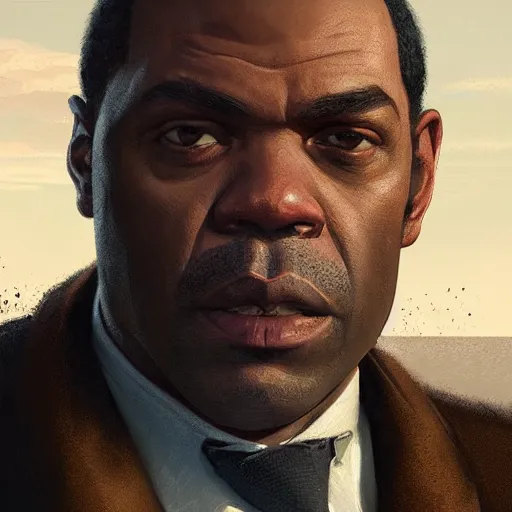 Prompt: portrait of franklin clinton from the game grand theft auto v,digital art,ultra realistic,ultra detailed,art by greg rutkowski,detailed face