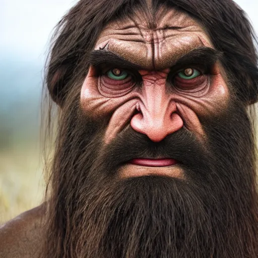 Prompt: caveman staring at you with malicious intent