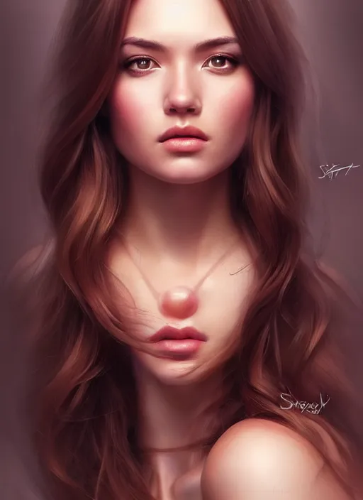 Image similar to photo of a gorgeous young woman in the style of stefan kostic, realistic, sharp focus, 8 k high definition, insanely detailed, intricate, elegant, art by stanley lau and artgerm