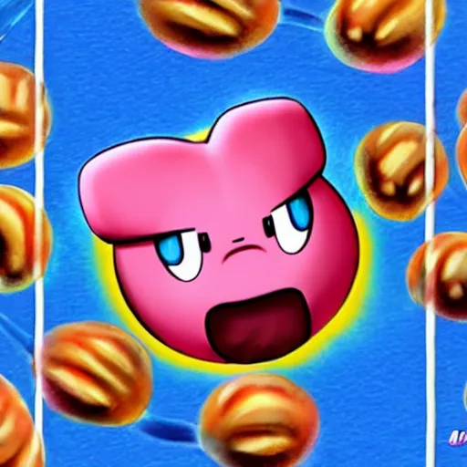 Prompt: grilled kirby