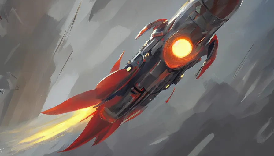 Prompt: concept art by jama jurabaev, rocket, cinematic shot, trending on artstation, high quality, brush stroke