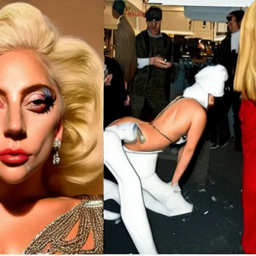 Image similar to lady gaga after doing 1 kg of cocaine, funny