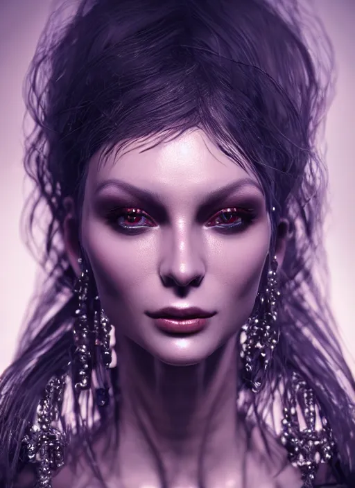 Prompt: close - up portrait of an absurdly beautiful, graceful, sophisticated, fashionable dark witch, hyperdetailed illustration by irakli nadar and vania zouravliov, day - glow, unreal engine 5 highly rendered, global illumination, radiant light, detailed and intricate environment