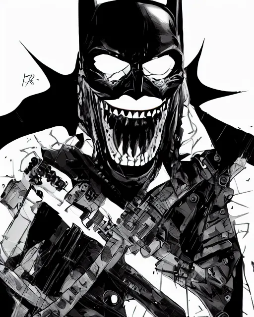 Image similar to the batman who laughs, comic strip style, dynamic lighting, fantasy concept art, trending on art station, stunning visuals, creative, cinematic, portrait, ultra detailed