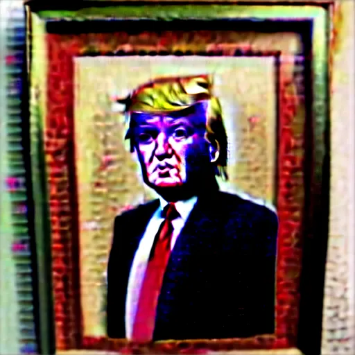 Image similar to donald trump portrait in the style of jason edmiston