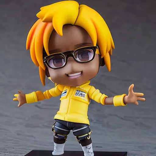 Image similar to burna boy, nendoroid of burna boy, figurine, detailed product photo,