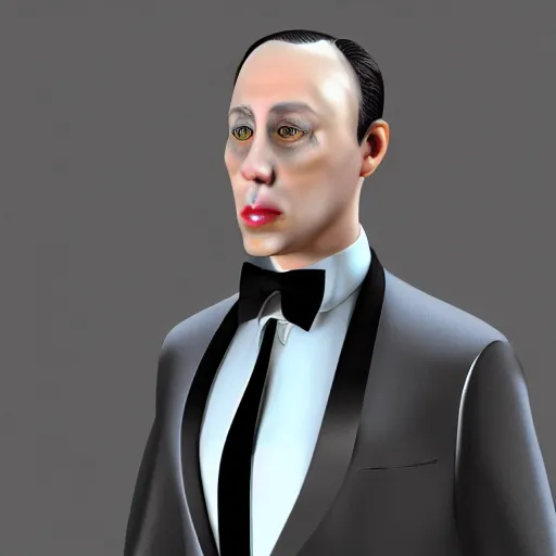 Image similar to photorealistic cat man wearing a tuxedo. hyperdetailed photorealism, 1 0 8 megapixels, cinematic lighting