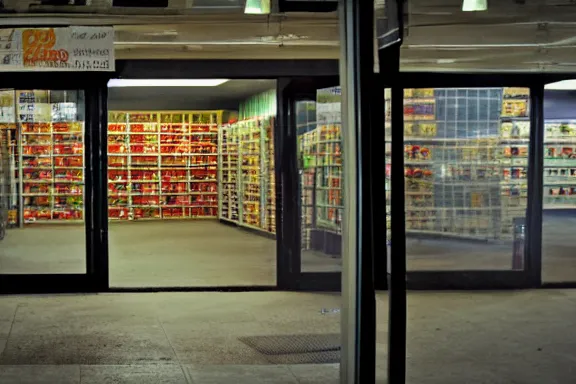 Image similar to inside an empty store at night