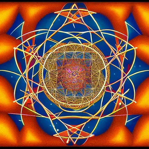 Prompt: original jean giraud digital art painting of sacred geometry, detailed, highly intricate