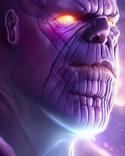 Prompt: thanos, perfect face, cinematic, stunning, strong, highly detailed, psychedelic, digital painting, artstation, smooth, hard focus, illustration, art by jessica rossier and and brian froud
