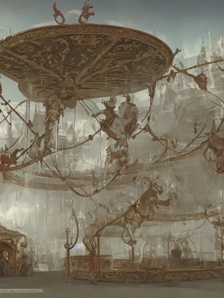 Image similar to merry go round by disney concept artists, blunt borders, rule of thirds