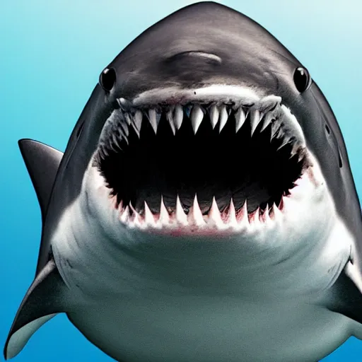 Image similar to monstrous shark with two mouths